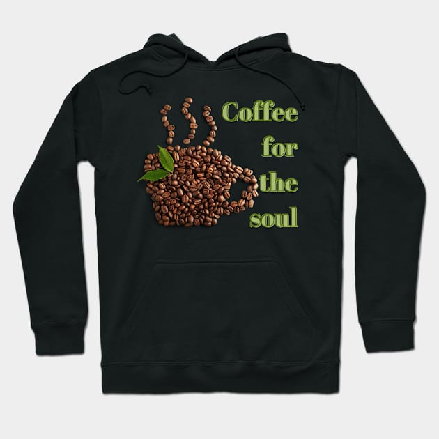 Coffee for the Soul - Kaffee Bohnen Becher Hoodie by Maggini Art